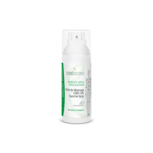 Huile De Massage Au Cbd Cbg Spectre Large (46g)| Soin Articulations|Kinésoins 