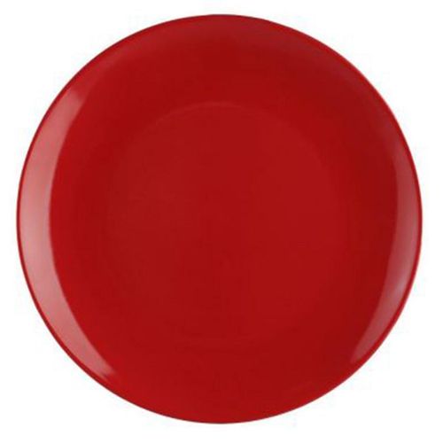 Lot De 6 Assiettes Plates "Colorama" 26cm Rouge