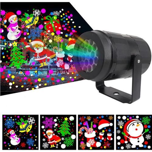 Projecteur de Lumière de Noël avec Lampe de Projection LED à 16 Motifs pour la Fête de Noël Projecteur Lumières Décoration de Fête