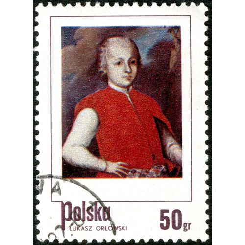 Timbre Oblitéré Polska, Lukasz Orlowski, 50 Gr