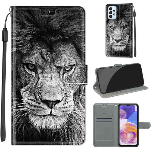 Vergist Coque Pour Samsung Galaxy A23 5g,Antichoc Pu Premium Etui Avec [Fentes Pour Cartes] [Fermoir Magnétique] Etui Pour Samsung Galaxy A23 5g