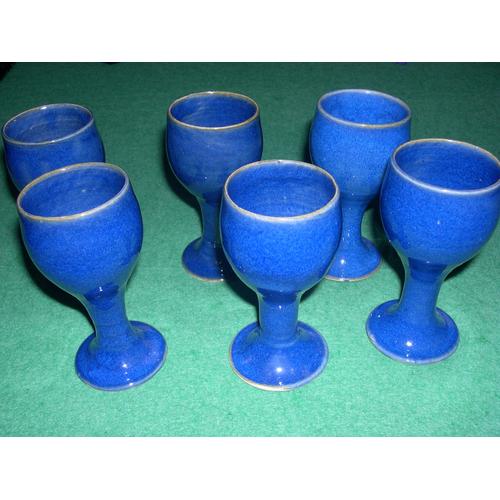 Lot De 6 Mazagrans Bleus