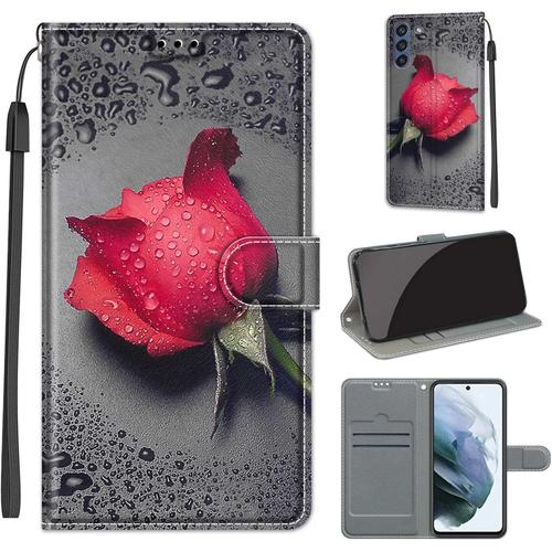 Vergist Coque Pour Samsung Galaxy S21 Fe, Antichoc Pu Premium Etui Avec [Fentes Pour Cartes] [Fermoir Magnétique] Etui Pour Samsung Galaxy S21 Fe