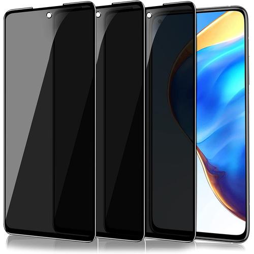 Anti-Espion Verre Trempé Pour Xiaomi Mi 10t 5g / 10t Pro 5g, 3 Pièces Anti-Spy Privacy Film Protection Vitre 3d Couverture Complète 9h Ultra Résistant Écran Privé Protecteur