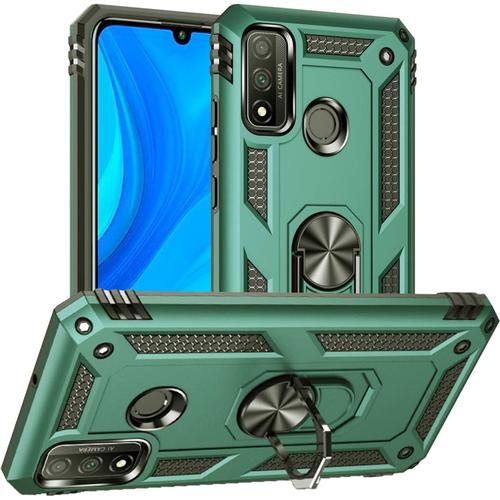 Pegoo Coque Huawei P Smart 2020,Housse Antichoc Armure Protection Housse Coque Etui Avec Support Cover Case Pour Huawei P Smart 2020 (Vert Foncé)