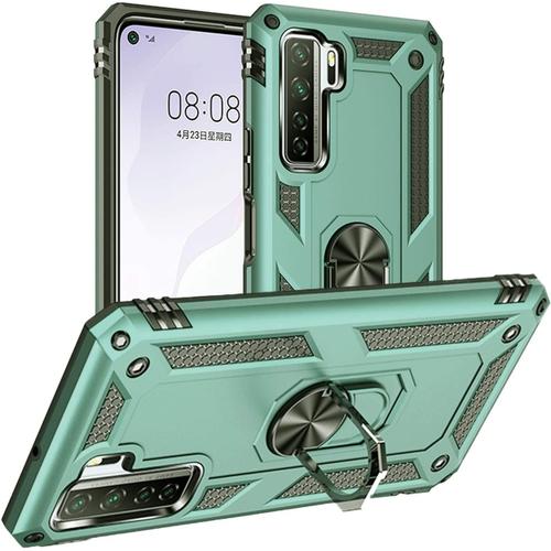 Pegoo Coque Huawei P40 Lite 5g,Coque Huawei Nova 7 Se,Housse Antichoc Armure Protection Housse Coque Etui Avec Support Cover Case Pour Huawei P40 Lite 5g / Nova 7 Se (Gris Vert)