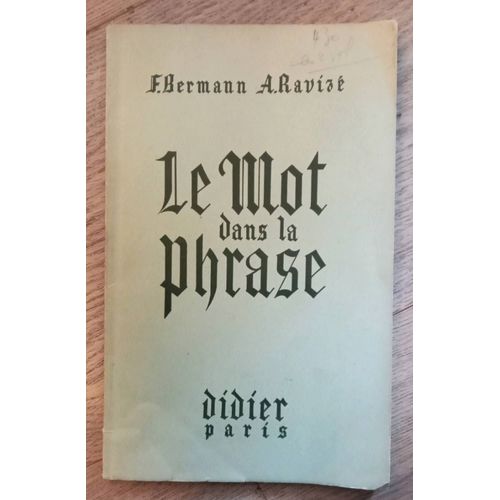Le Mot Dans La Phrase 