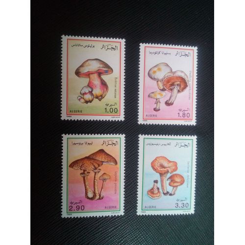Timbre Algerie Y T 966 A 969 Série : Champignons 1989 ( 090107 )