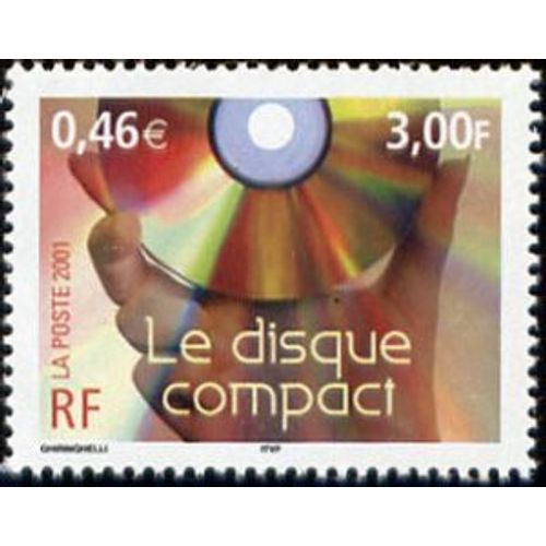 Timbre France 2001 Oblitéré La Communication, Le Disque Compact, 3.00 Yt3376