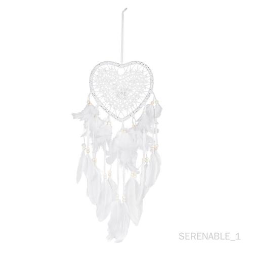 Serenable Coeur Cauchemars Plumme Voiture Attrape Rêves Plumes Pendentifs Avec Light