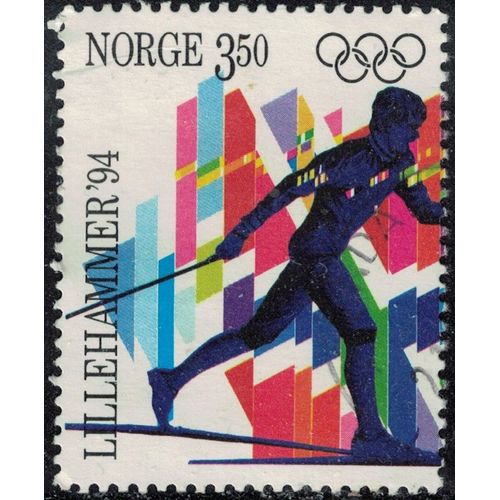 Norvège 1993 Oblitéré Used Jeux Olympiques Hiver Lillehammer Ski De Fond Y&t No 1096 Su