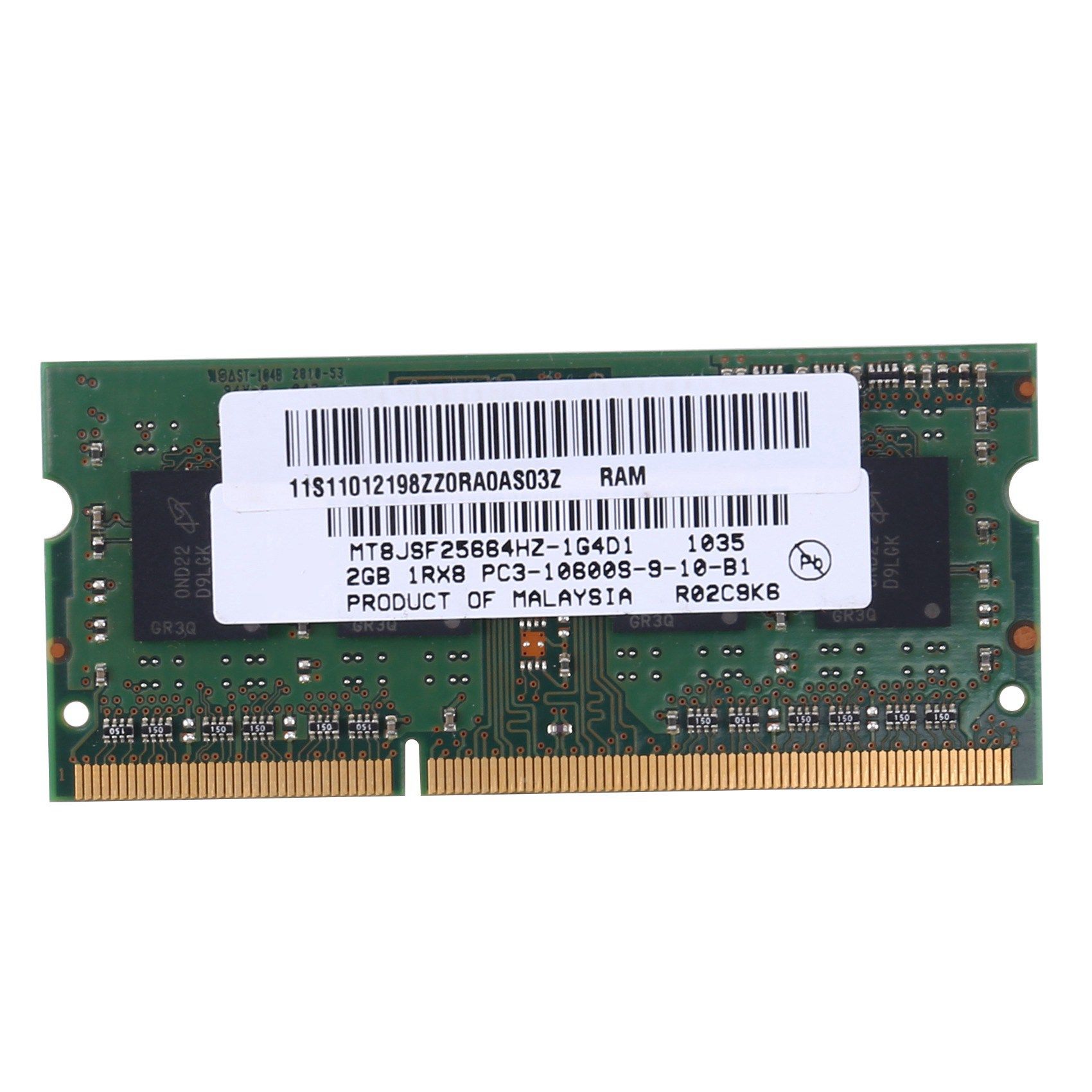 Ddr3 2gb Ordinateur Portable Mmoire Ram 1rx8 Pc3-10600s 133...