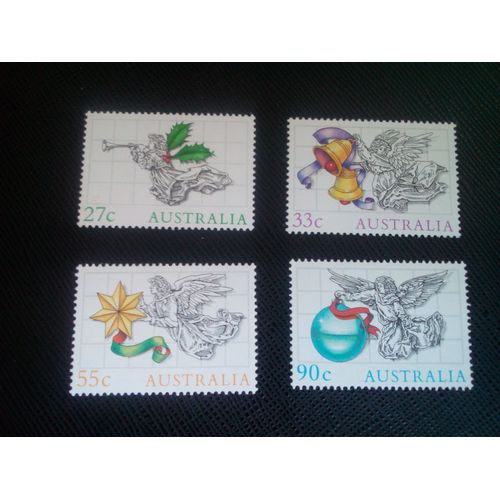 Timbre Australie Y T 927 A 930 Série : Noël 1985 ( 100107 )