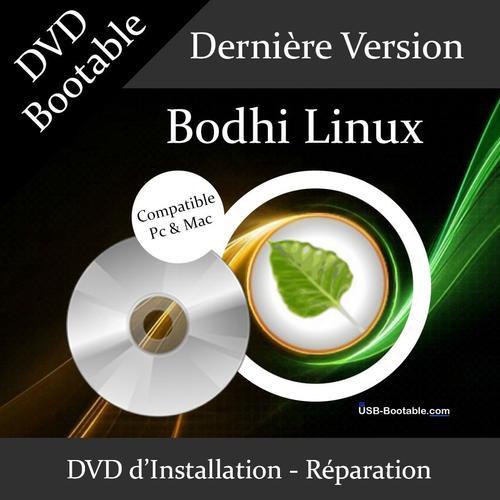 DVD Bootable Bohdi Linux + Guide PDF d'utilisation - Installation/Réparation/Mise à niveau - Compatible PC et Mac - Dernière version officielle