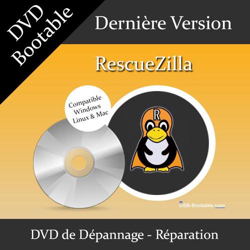 DVD Bootable RescueZilla + Guide PDF d'utilisation - Sauvegarde, restauration et récupération de votre système "Windows, Linux ou Mac" - Dernière version officielle