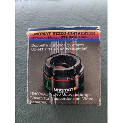 Unomat UTL 8010 auto Super One Touch Video 0.55x Wide 1.5x Tele Converter 