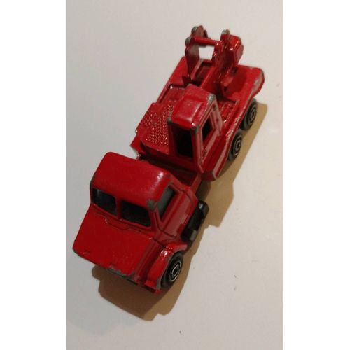Majorette Camion Grue Rouge 
