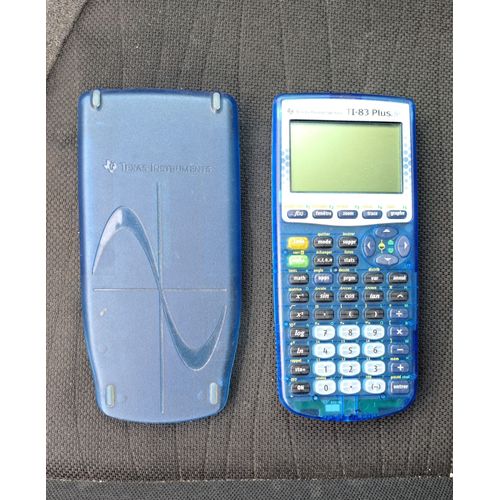 Texas Instruments TI-83 Plus.fr - Calculatrice scientifique graphique lycée et supérieur - Ecran 8 lignes - avec couvercle - Bleu