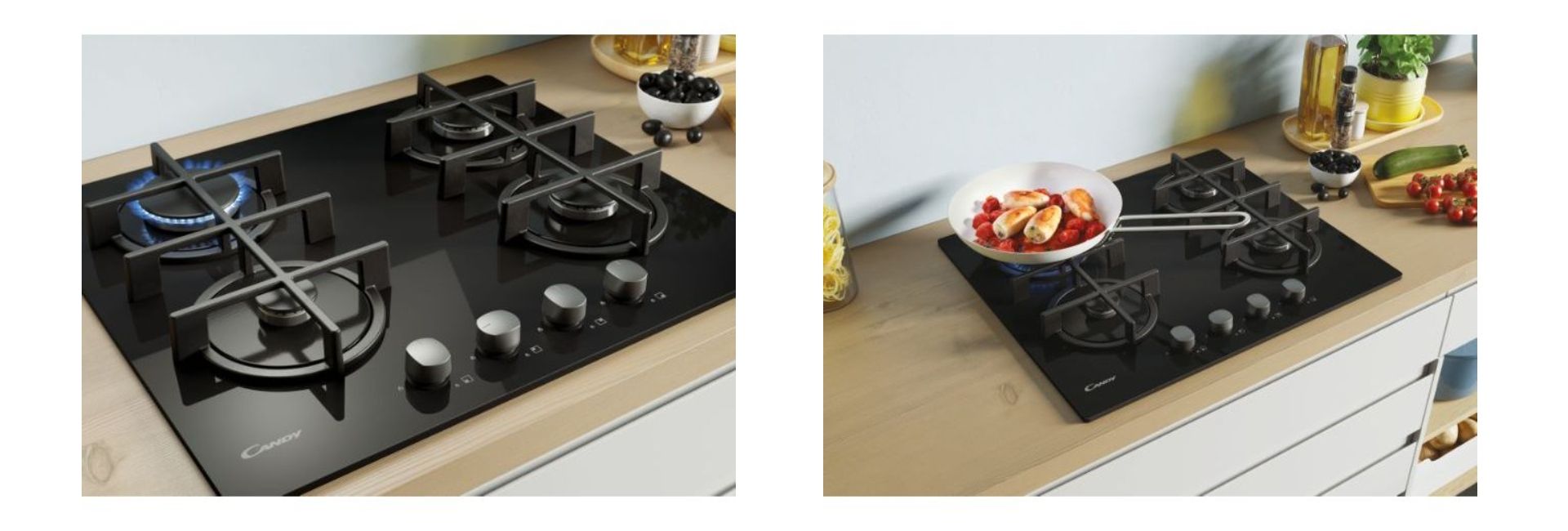 Table de cuisson Gaz sur Verre Candy CVG6B image 1 | Rakuten