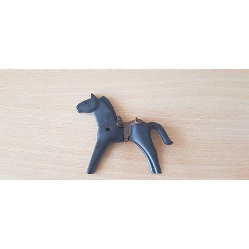 Playmobil Cheval Noir Selle Black Horse Saddle Geobra Copyright 1974