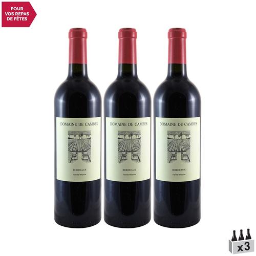 Domaine De Cambes Bordeaux Rouge 2019 X3