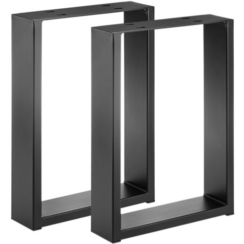 Pieds Rectangulaire De Petite Table Et Banc En Acier 300 X 80 X 430 Mm 2-Pack, Tubes 80 X 20 Mm