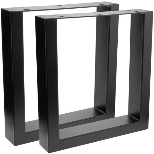 Pieds Rectangulaire De Petite Table Et Banc En Acier 400 X 80 X 430 Mm 2-Pack, Tubes 80 X 40 Mm