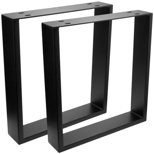 Pieds Rectangulaire De Petite Table Et Banc En Acier 400 X 80 X 430 Mm 2-Pack, Tubes 80 X 20 Mm