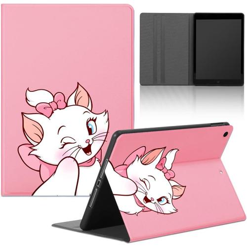 Coque Pour Samsung Galaxy Tab S2 9,7"", Étui Housse De Protection Ultra Fin En Cuir Pu Avec Fonction Support, Anti-Chute Tpu Silicone Souple Tablette Cover, Gatos