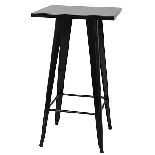 Table Haute Mange Debout Style Industriel En Métal Noir Tab04008