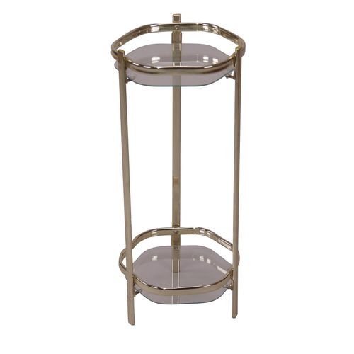 Support / Étagère Pour Plante En Métal Couleur Laiton 45 Cm Med05116