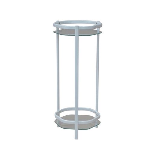 Support / Étagère Pour Plante En Métal Enduit De Poudre Blanc 66 Cm Med05112