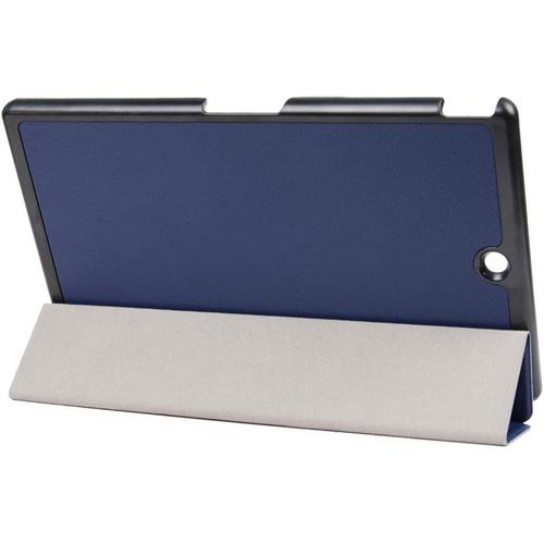 Custer Coque Pour Sony Xperia Z3 Tablet Compact,Pu-Cuir Étui Housse Pour Sony Xperia Z3 Tablet Compact - Bleu