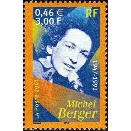 Timbre France 2001 Oblitérémichel Berger 1947-1992 3.00 Yt3395