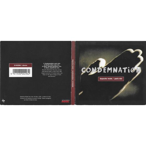 Condemnation (Paris Mix) / Death's Door (Jazz Mix) / Rush (Spiritual Guidance Mix) / Rush (Amylnitrate Mix) [Cd Maxi-4 Track Belgium Edition]