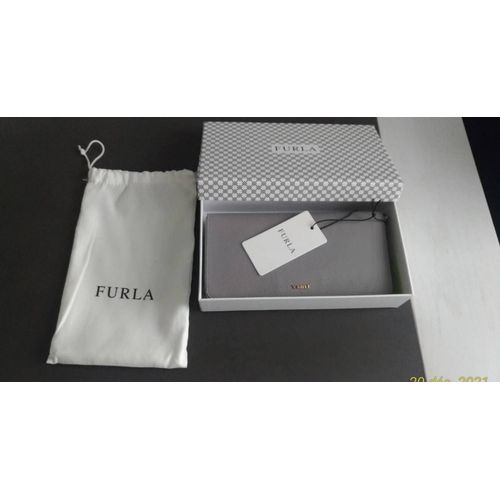 Portefeuille de marque Furla en cuir de couleur Taupe
