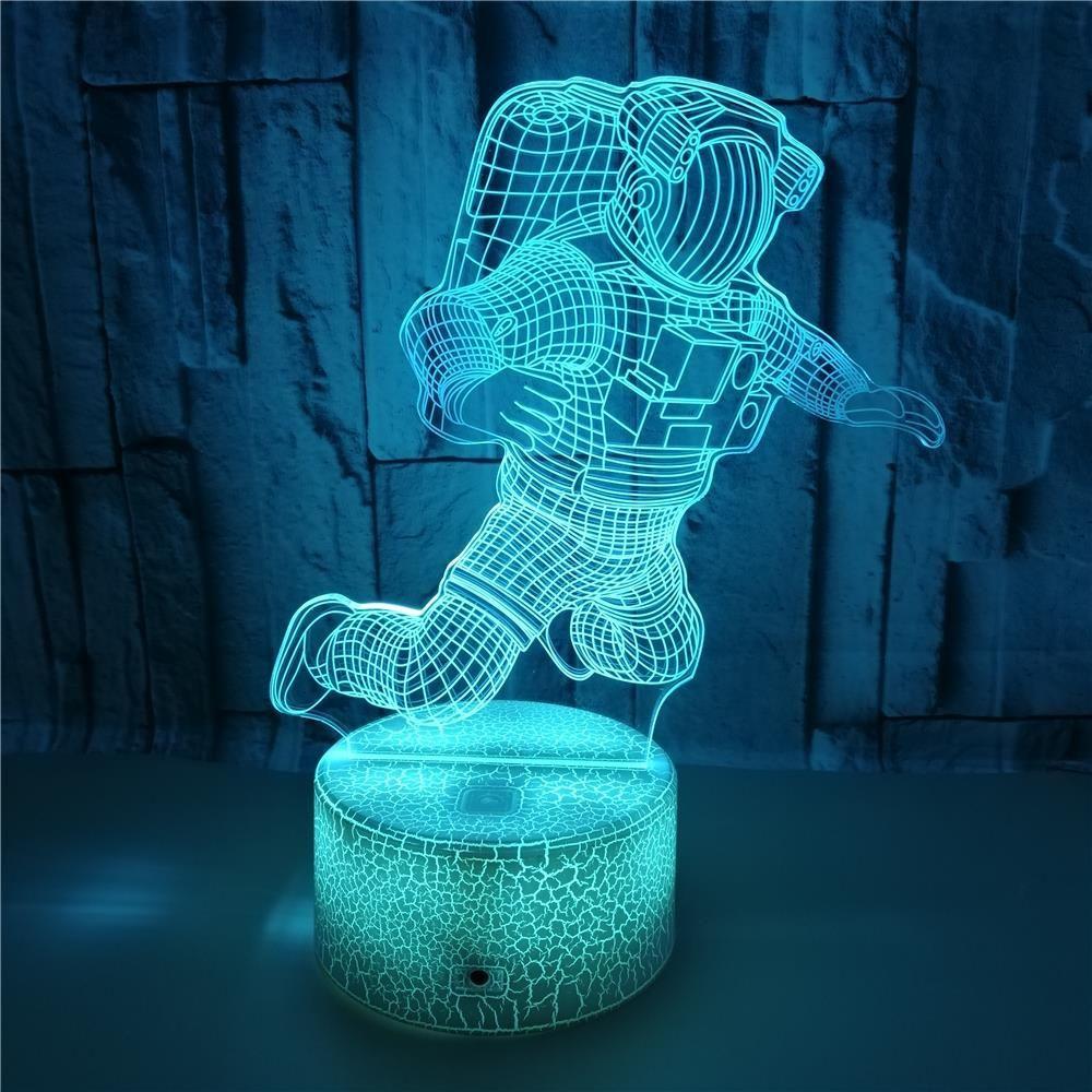 3D Lampe Illusion Optique LED Veilleuse, Optiques Illusions Lampe de Nuit 7  Couleurs Tactile Lampe de Chevet Chambre Table Art Déco Enfant Lumière de