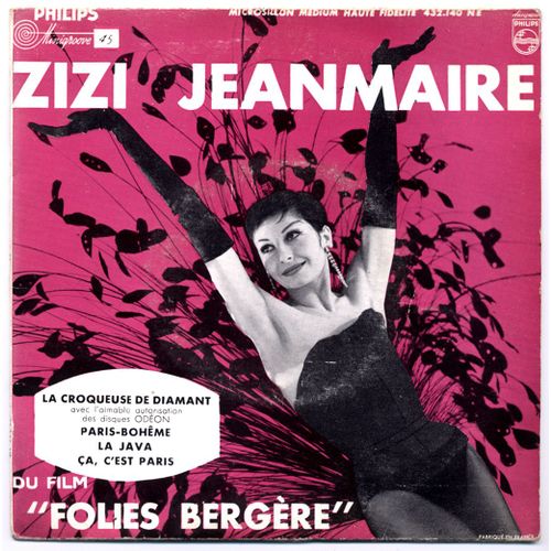 Zizi Jeanmaire (Chansons Du Film De Henri Decoin "Folies Bergère") - La Croqueuse De Diamant / Paris-Bohême / La Java / Ça C'est Paris / E.P. 4 Titres 1957
