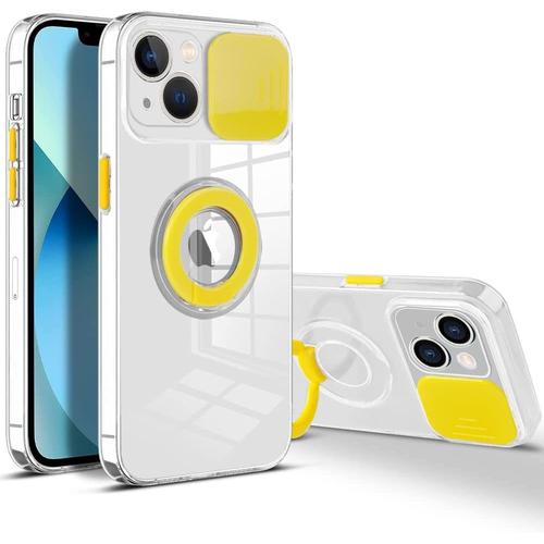 Coque Pour Samsung Galaxy A53 5g, Protection Contre La Glissière De L'appareil Photo, Tpu Cadre Antichoc, Avec Support De Bague. Jaune