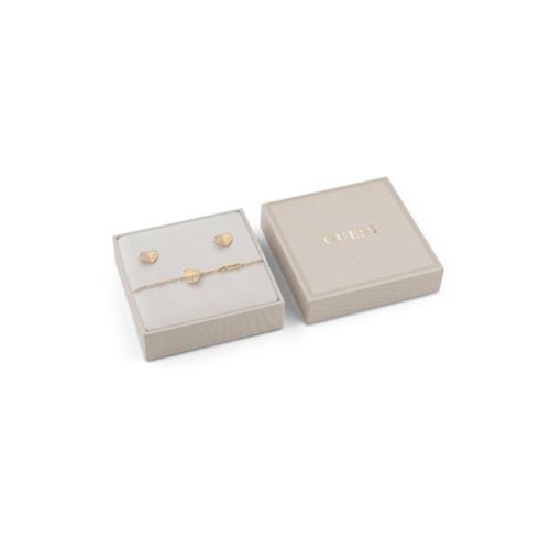 Coffret Bracelet Et Puces Guess "Lovely Guess" Acier Doré C¿Urs - Jubs03187jwygs