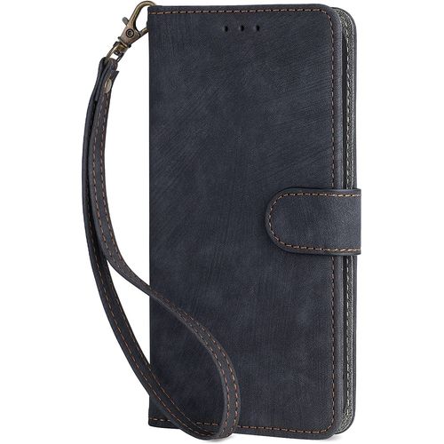 Coque Pour Xiaomi Redmi Note 11 Pro 4g / 5g, Anti-Chute Téléphone Housse En Cuir Pu Étui Portefeuille À Rabat Avec Fonction Antivol Rfid Et Cordon. Le Noir