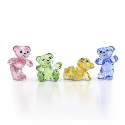 Figurine Swarovski Oursons Coloré Set 30eme Anniversaire