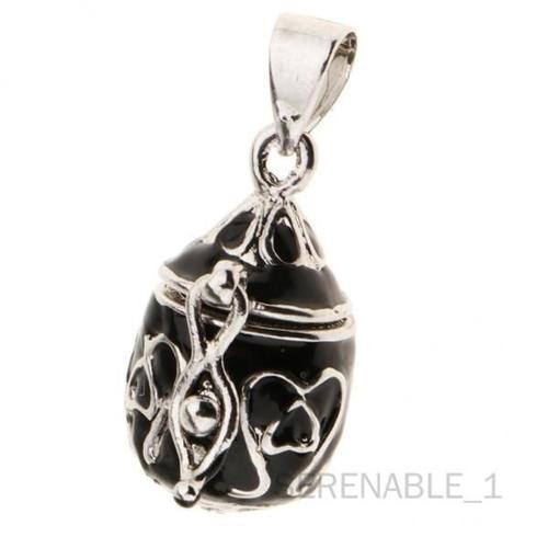 Serenable 2xenamel Ouvrable Crémation Urne Souvenir Pendentif Pour Collier Pendentif Noir