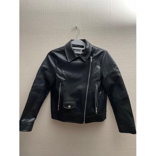 Veste En Similicuir Noir - Enfant Fille 10 Ans - Zara 