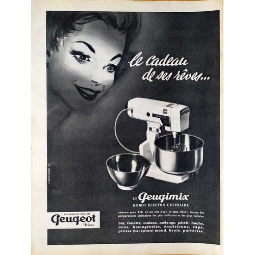 Publicité Papier - Robot Électro-Culinaire Geugimix De Peugeot De 1974