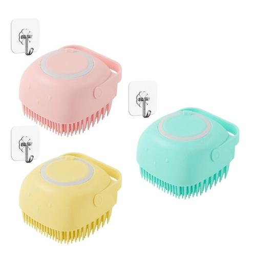 Brosse Corporelle En Silicone, Épurateur De Douche Avec Fonction De Distributeur De Gel De Douche, Massage De Bain Doux, Nettoyage Exfoliant Pour Femmes Et Hommes 