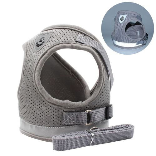 Harnais Respirant Et Laisse Pour Chat, Vêtements Pour Animaux De Compagnie, Gilet Pour Chaton, Chiot, Chien, Réglable, Contrôle Facile, Réfléchissant