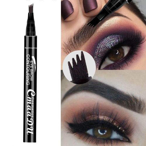 Stylo À Sourcils Pour Filles Et Femmes, 4 Points, Applicateur Étanche, Maquillage Longue Durée, Stylo De Tatouage 3d, Crayon À Sourcils Liquide Pour Débutants 