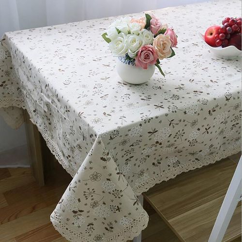 Nappe De Table Rectangulaire En Coton Et Lin, Couverture Anti-Poussière, Motif Imprimé, Pour Salon Et Salle À Manger