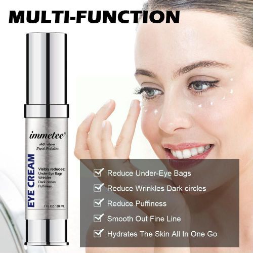 Crème Pour Les Yeux 30ml, Peptides De Vitamine E, Rétinol, Cercles Hyaluronique, Huile De Réduction Foncée, Sac De Noix De Coco, Céramide, Dissolvant Sous Les Yeux Pro S8t2 